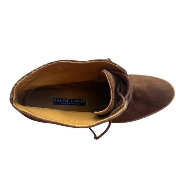Ralph Lauren Purple Label Brown Suede Ankle Boots - Picture 11 of 13